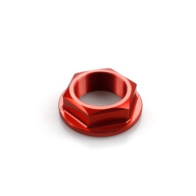 Écrou de direction XBIKE alu rouge M24x1mm Honda/Triumph