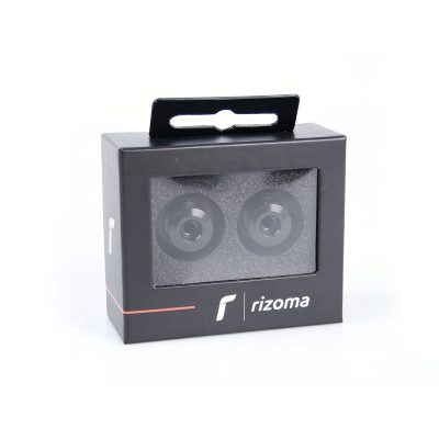 Diabolos de levage béquille RIZOMA (paire) noir Aprilia/Triumph/Yamaha M6x1mm