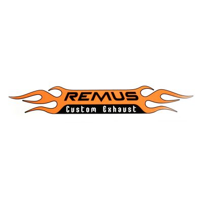 Autocollant REMUS CUSTOM EXHAUST 30 x 190mm