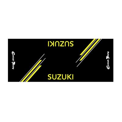 Tapis moto TECH (anti-glisse) SUZUKI jaune 80 x 190cm