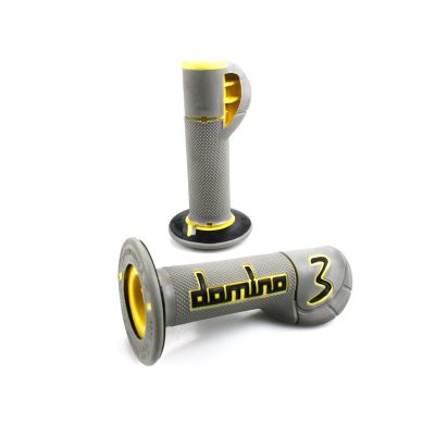 Poignées Domino (paire) CROSS - EXPERIENCE 3 Ø 22x115mm jaune/noir/gris fermé
