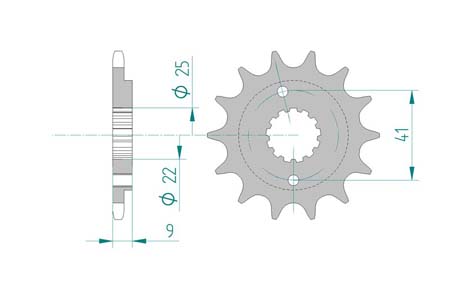 Pignon Honda 520/13D