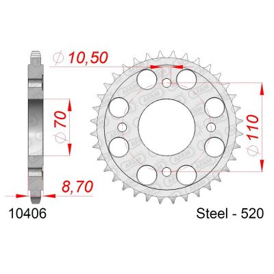 Couronne Honda 520/48D