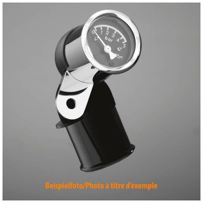Oeldruckanzeige HH -> 5 Bar Ø50 Ziffernblatt weiss mit Halterung