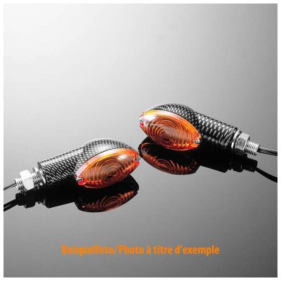 Blinker HH (Paar) CATEYE MEDIUM1 Carbon-Look M10-28x47x38 E-Hom