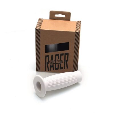 Poignées CAFE RACER paire STREET - BULLIT Ø 22 x 120mm blanc fermé