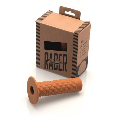Poignées CAFE RACER paire STREET - CHESTERFIELD Ø 22 x 120mm brun fermé