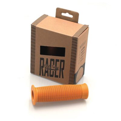 Poignées CAFE RACER paire STREET - HATTORI Ø 22 x 120mm ORANGE/noir fermé