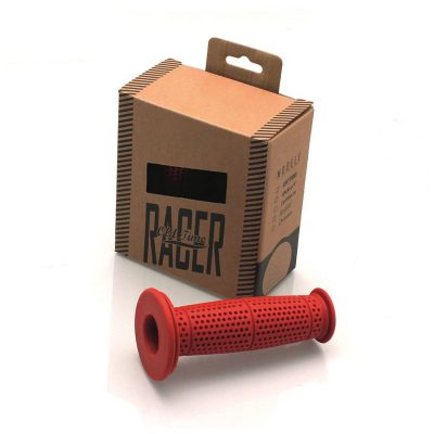 Poignées CAFE RACER paire STREET - MUDDY Ø 22 x 120mm rouge fermé