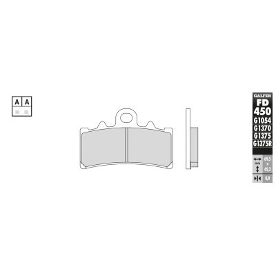 Plaquettes de frein Galfer métal fritté