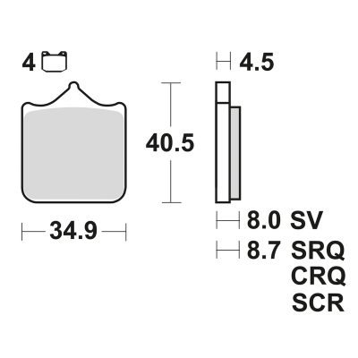 Plaquettes de frein Lucas MCB829SCR sinter-carbon