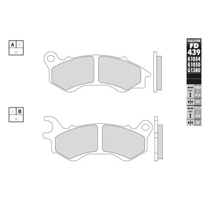 Plaquettes de frein Malaguti XSM 125, XTM 125 2019-2021 avant