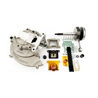 Carter moteur Pinasco SLAVE avec vilo axe 12mm cylindre 46mm Piaggio Ciao/SI