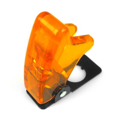Couvre bouton avec ressort Rally orange transparent
