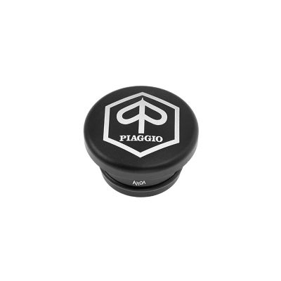 Bouchon réservoir alu CNC noir, vélomoteurs Piaggio SI