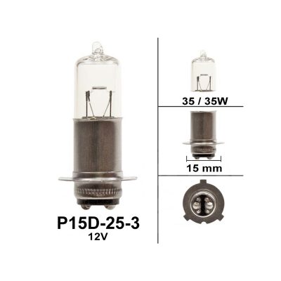 Ampoule P15D-25-3 12V 35/35W (Kymco/China)