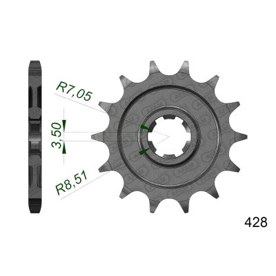 Pignon Benelli TNT 125 Tornado 2017-2022 428/15Z