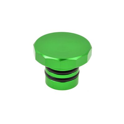Bouchon de réservoir CNC (12 facettes), alu vert, vélomoteur Puch Maxi