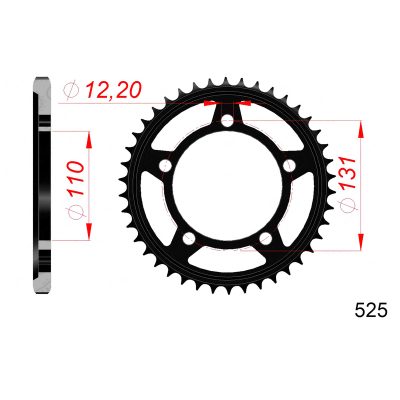 Couronne BMW alu 525/48D