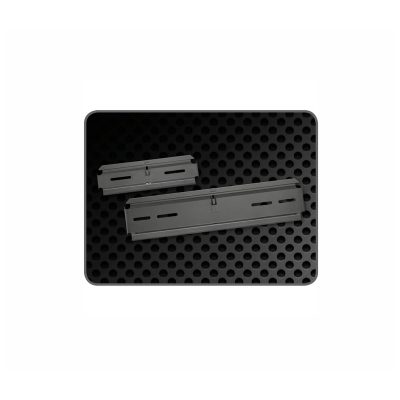 Support plaque SwissSpeedy Klick-Down format long en chroméé acier noir