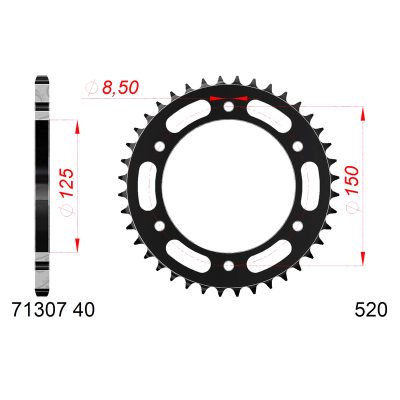 Couronne Mash en acier 520/40D