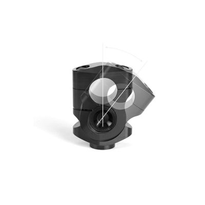 Riser ABM réglable raccord original noir pour guidons Ø 28.6mm homologé