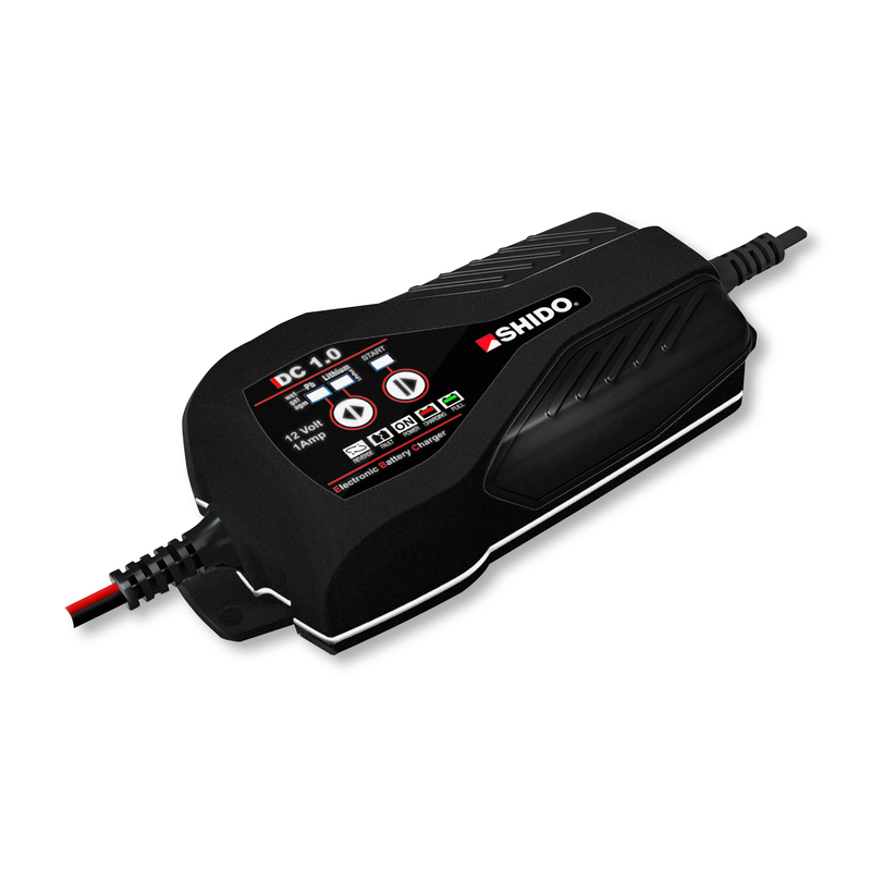 Chargeur de batteries SHIDO DC1 12V 1A lithium- plomb-acide CAN-Bus noir