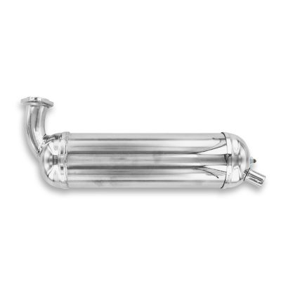 Pot d'échappement Peugeot 103 version longue avec flasque chromé