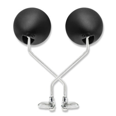 Paire rétroviseurs noir/chromé pour vélomoteur