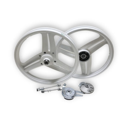 Jante avant/arrière 1.6x17 pouces blanc (paire) Peugeot 103 type Grimeca