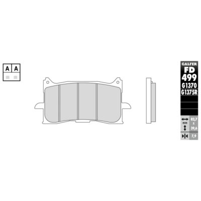 Plaquettes de frein Galfer métal fritté