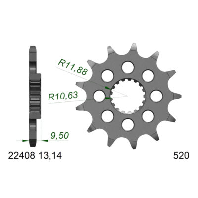 Pignon AFAM Suzuki 520/13D