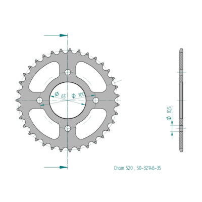 Couronne ESJOT Wolf SB 250 Ni 520/35D acier noir
