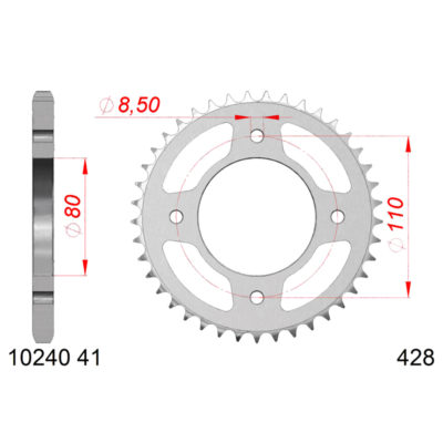 Couronne AFAM 428/41D acier
