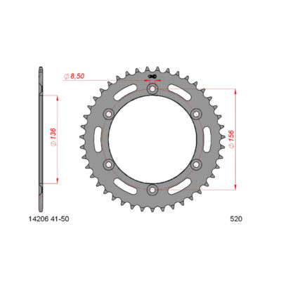 Couronne AFAM 520/42D acier