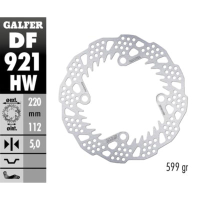 Disque de freins Galfer Disc Shark HW 220/112/5mm