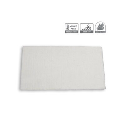 Laine silencieux Silica Fiber +500°C, 50x100x1cm