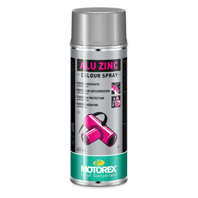 Spray de peinture Motorex ALU ZINC anticorrosion chaleur jusqu'à 300°C 400 ml