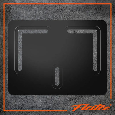 support montage Flatte moto alu noir revêtu par poudre