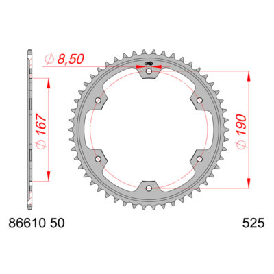 Couronne Triumph en acier 525/50D