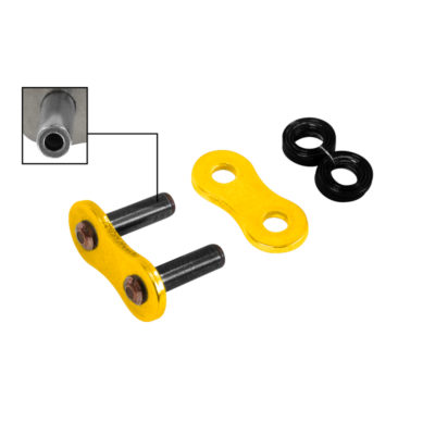 Attache chaîne 525 à riveter RK 525ZXW, XW-Ring, CLFZ *PLS*, jaune