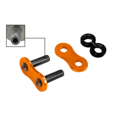 Attache chaîne 525 à riveter RK 525ZXW, XW-Ring, CLFZ *PLS*, orange