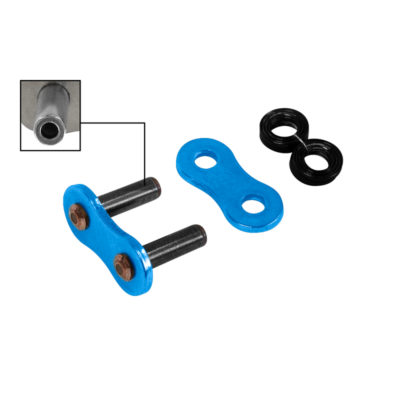 Attache chaîne 525 à riveter RK 525ZXW, XW-Ring, CLFZ *PLS*, bleu