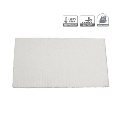 Laine silencieux Silica Fiber +550°C, 28x32x0.6cm