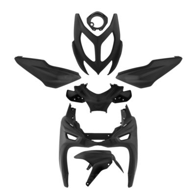 Habillage complet 9pcs Aerox NS 50 noir mat 2013->