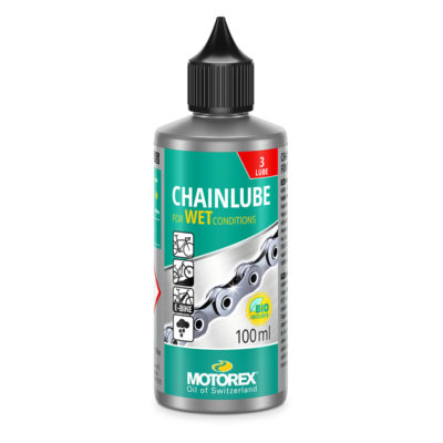 Huile pour chaîne Motorex CHAINLUBE FOR WET CONDITIONS vélomoteur/vélo 100 ml