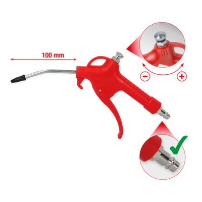 Soufflette pistolet KS TOOLS avec réglage de pression