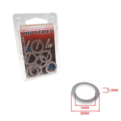 Rondelles en alu 14x20x1.5mm 10 pièces