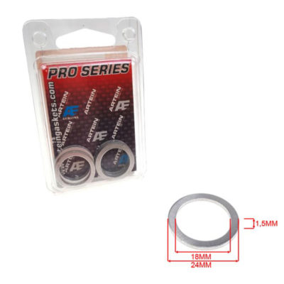 Rondelles en alu 18x24x1.5mm 10 pièces