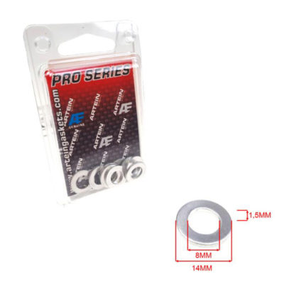 Rondelles en alu 8x14x1.5mm 10 pièces